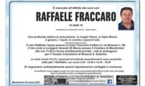 Cordoglio per la morte dell'ex comandante dei vigili Raffaele Fraccaro
