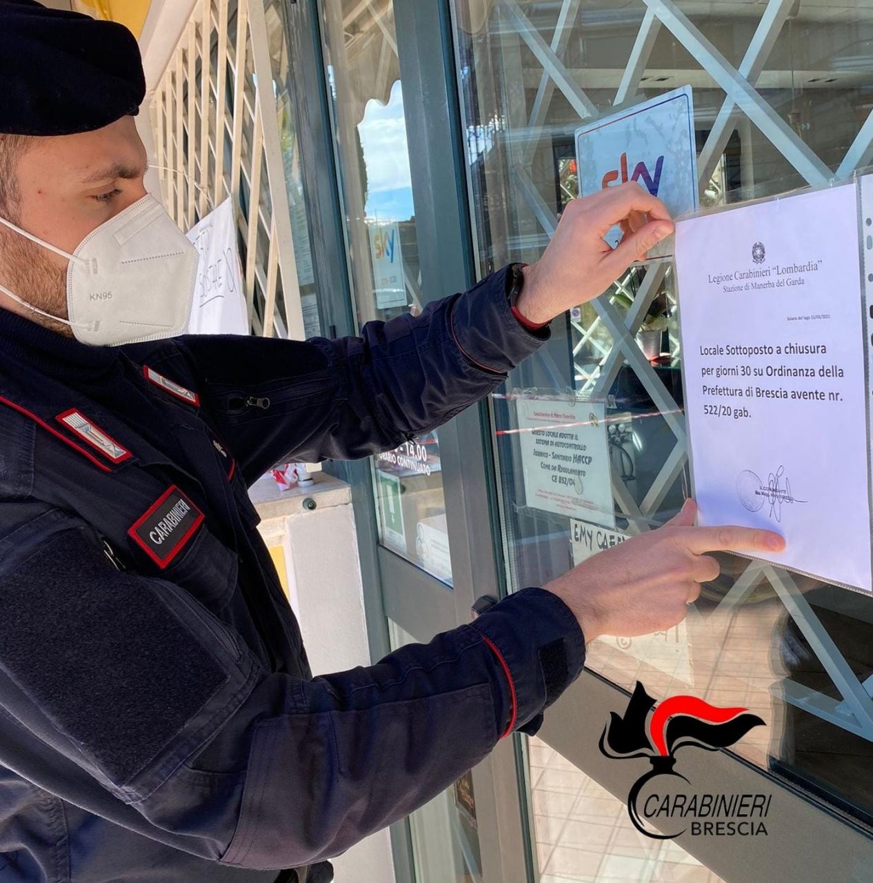 Continua a violare le regole anti-Covid: chiuso un bar di Soiano