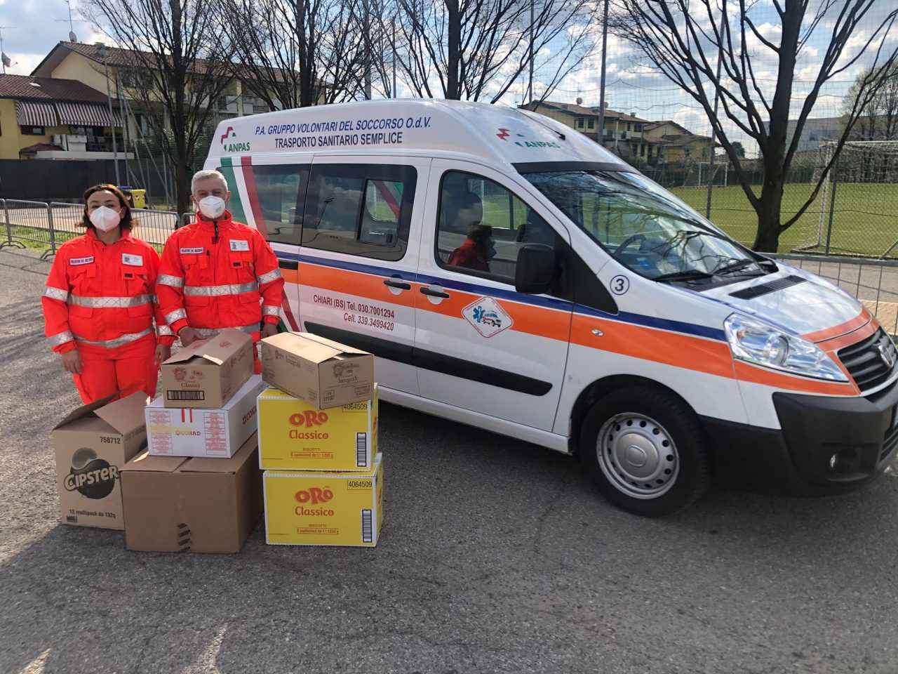 Merendine in dono agli operatori sanitari impegnati all’Hub