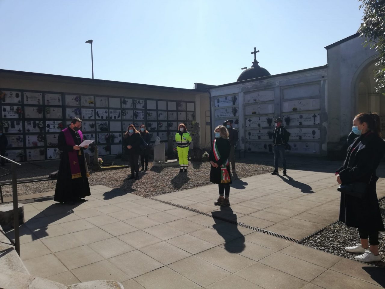 A San Paolo la posa di quattro lapidi per le vittime del Covid
