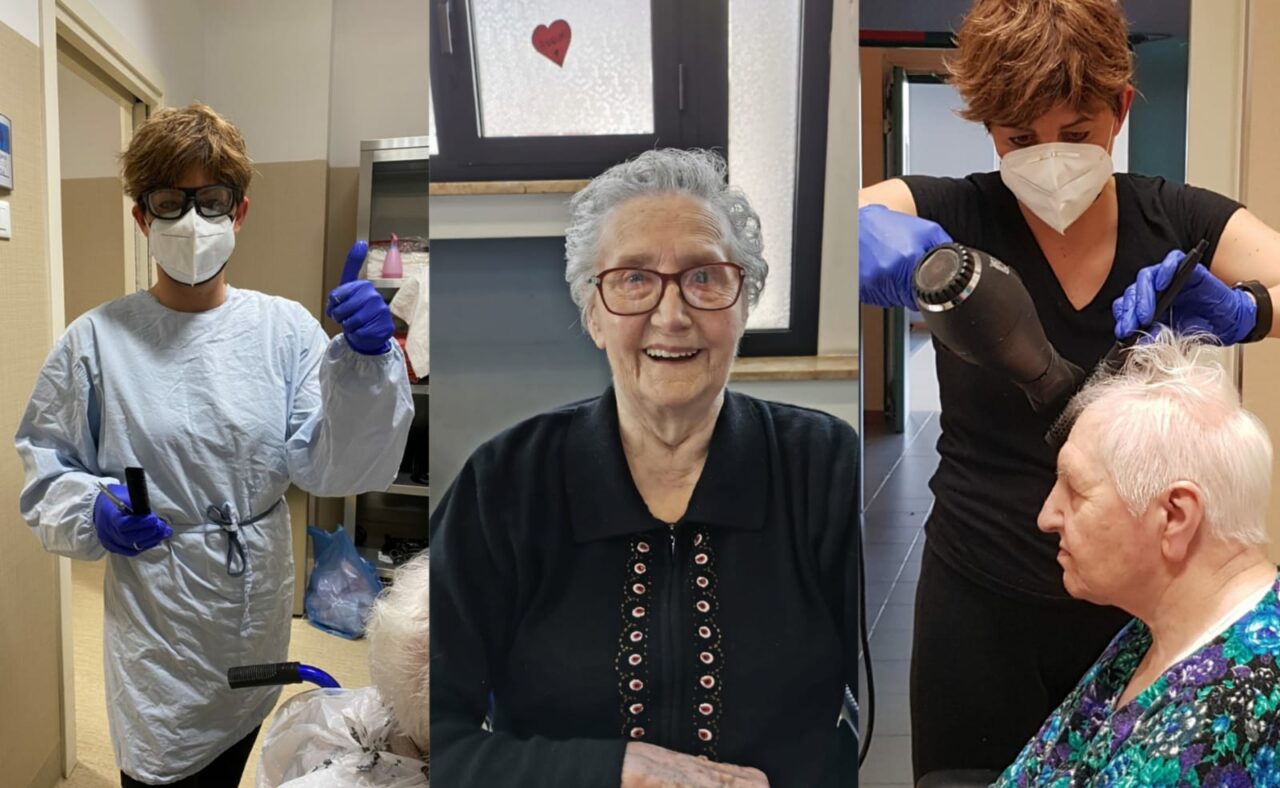 Alla Rsa la solidarietà… ha una nuova acconciatura