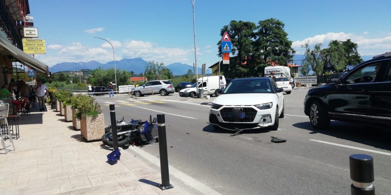 Scontro tra auto e moto e scatta il codice rosso