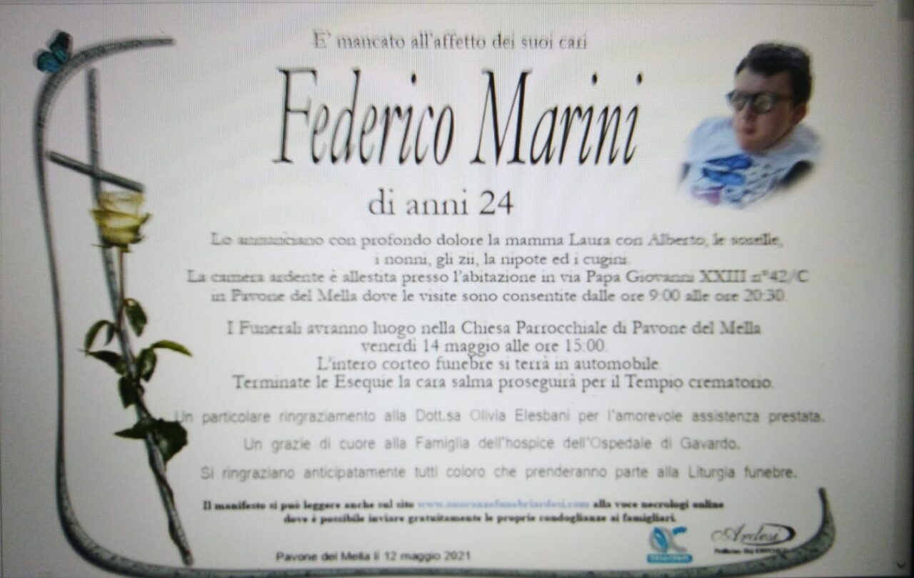 Tutta Pavone piange la scomparsa di Federico Marini