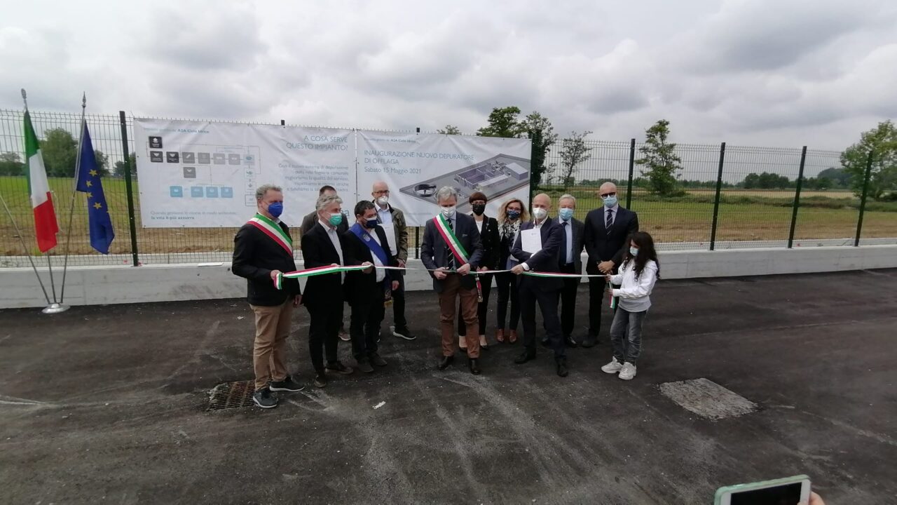 Dopo 40 anni di attesa è stato inaugurato a Offlaga il nuovo depuratore