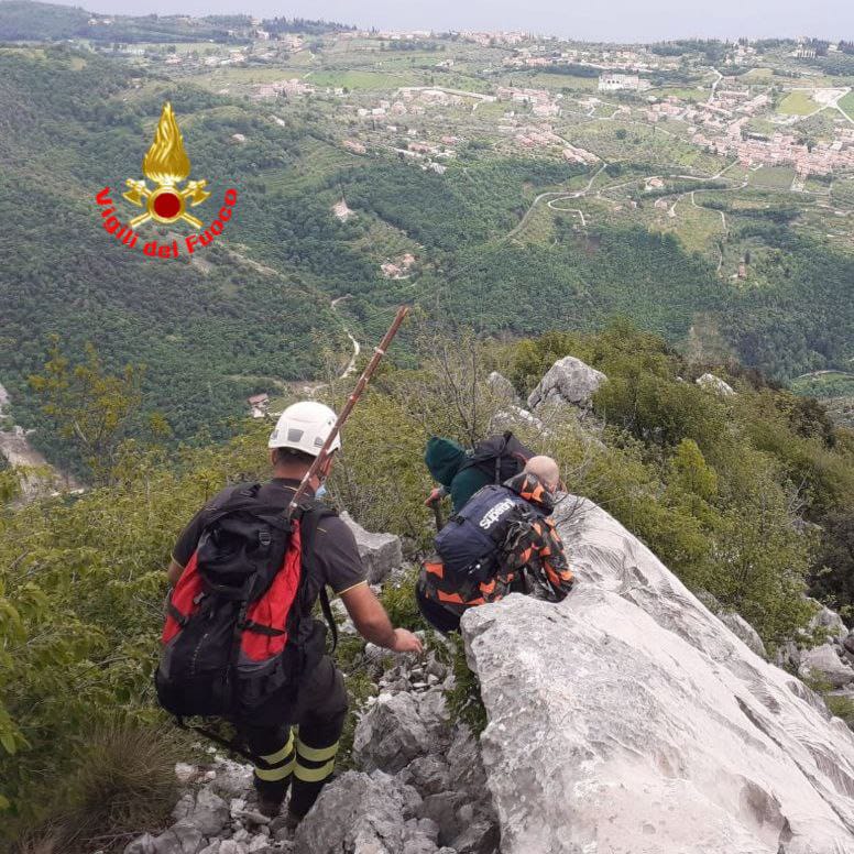 Alpinisti in difficoltà sul Pizzocolo salvi grazie ai Vigili del Fuoco