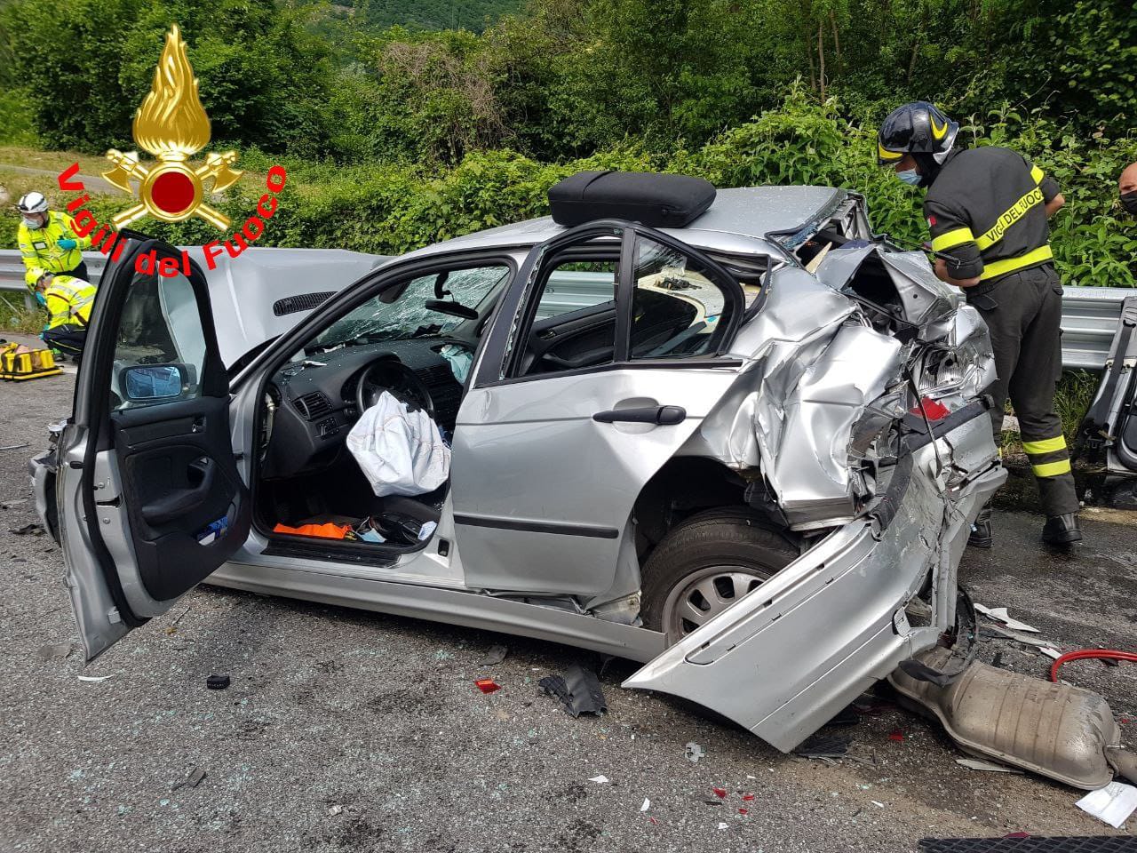 Incidente vicino all’ospedale di Esine, due feriti