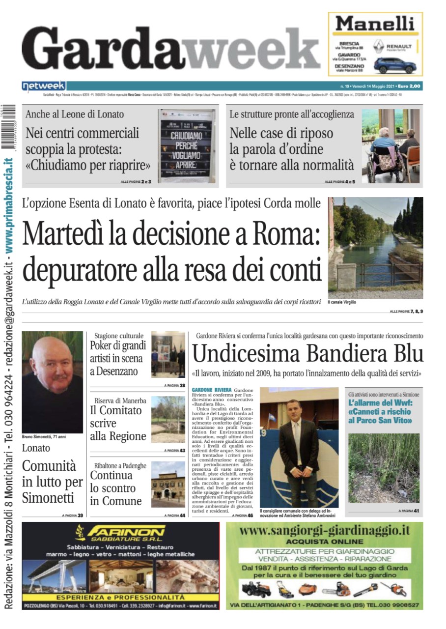Gardaweek è in edicola. La prima pagina versione bresciana