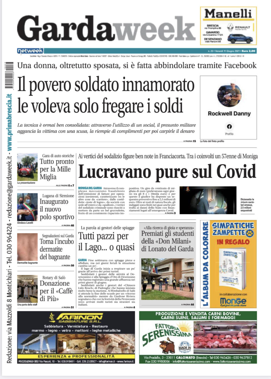 Gardaweek è in edicola. La prima pagina versione bresciana