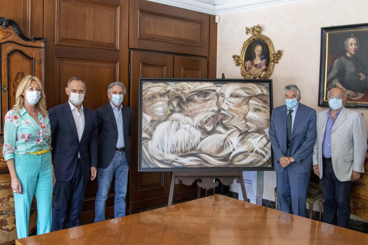 Il pittore Brescianini da Rovato dona un’opera all’Asst Spedali Civili