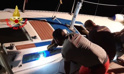 Barca in pericolo a Tignale, intervengono i Vigili del Fuoco