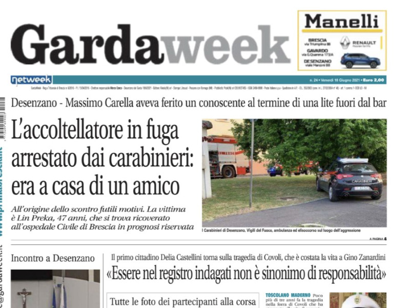 Gardaweek è in edicola. La prima pagina versione bresciana