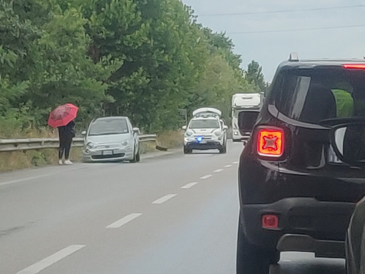 Incidente in tangenziale, senso unico alternato