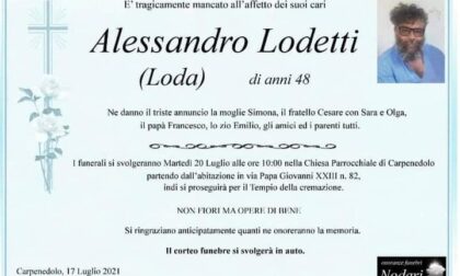 Muore nello schianto: addio al 48enne Alessandro Lodetti