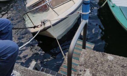 Barca semi affondata a Monte Isola, intervengono i Vigili del Fuoco