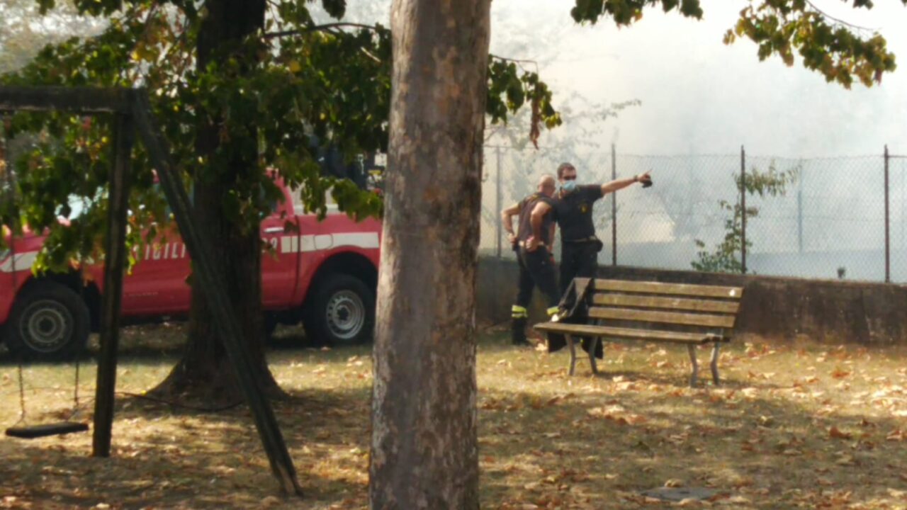 Pericoloso incendio a Borgosatollo domato dai Vigili del Fuoco