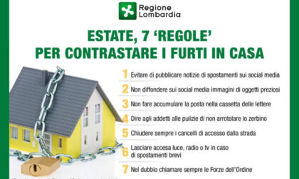 Estate, sette regole per prevenire i furti in casa