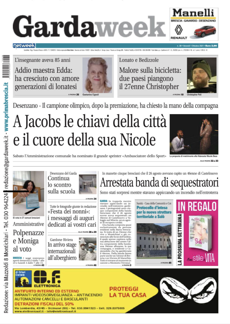 Gardaweek è in edicola. La prima pagina versione bresciana