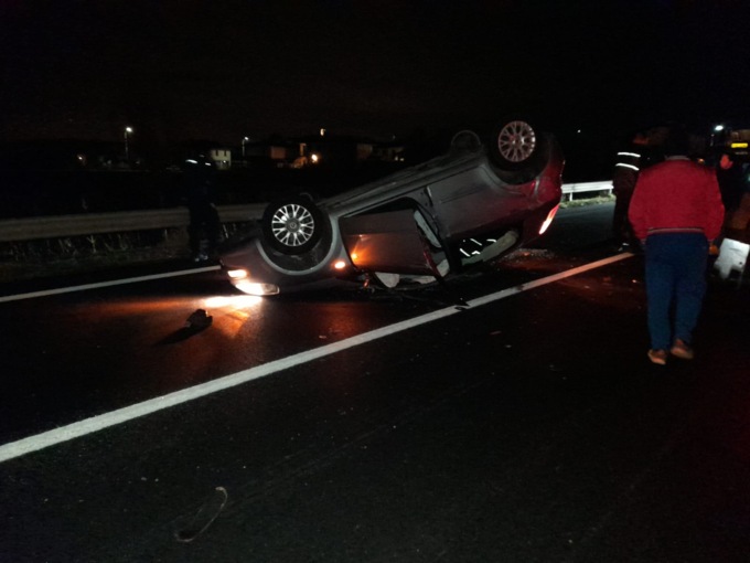 Ribaltamento sulla sp 510, tre le auto coinvolte