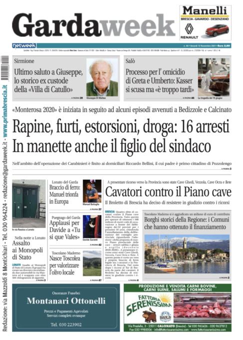 Gardaweek è in edicola. La prima pagina versione bresciana