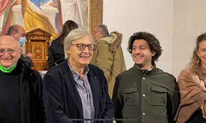 Vittorio Sgarbi a Travagliato in visita a chiese e dipinti