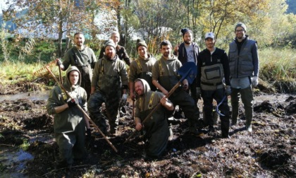 Volontari dal "pollice verde" all'opera per tutelare le Torbiere del Sebino