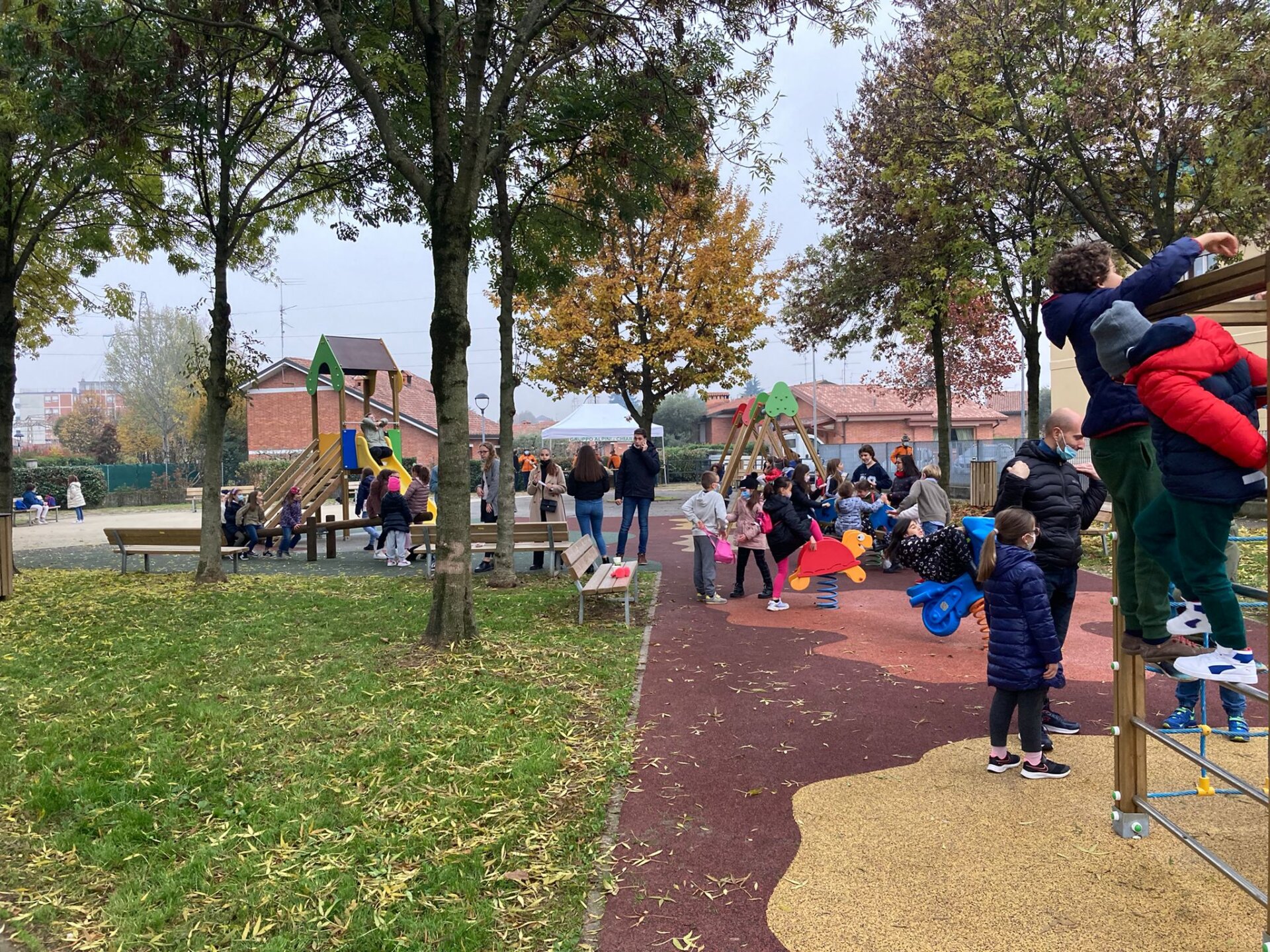 inaugurazione parco sant'angela merici chiari