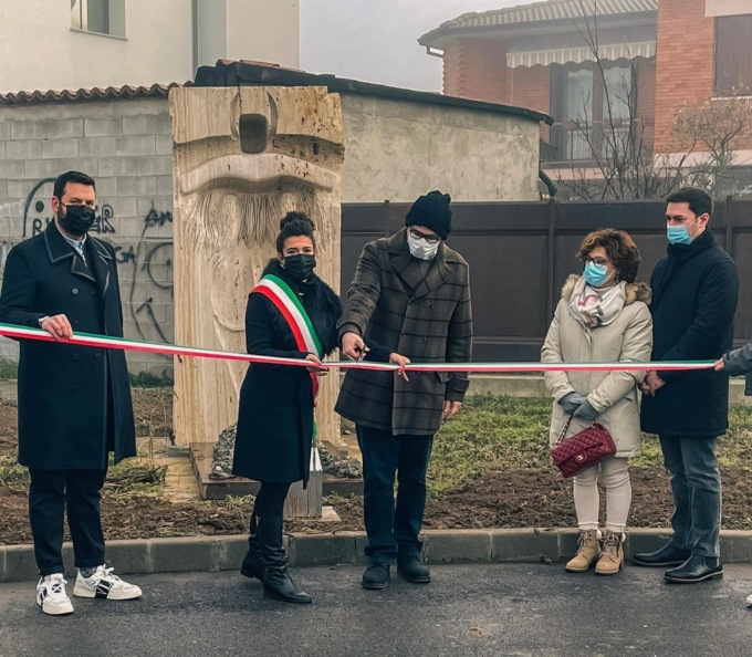 Inaugurata la scultura “Rinascita” in via Fleaming