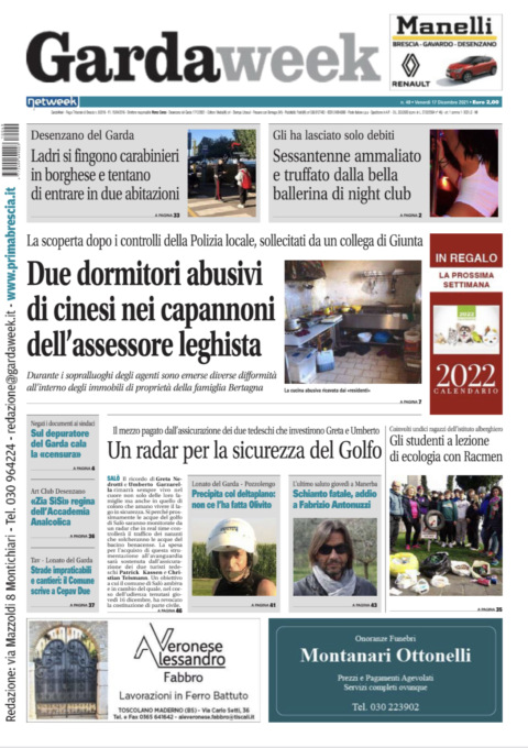 Gardaweek è in edicola. La prima pagina versione bresciana