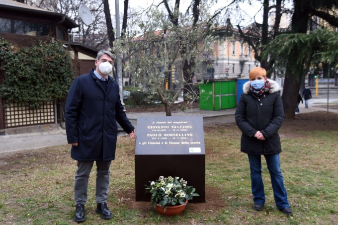 Un ulivo in memoria di Falcone e Borsellino, De Corato: “Significativo e di grande insegnamento”