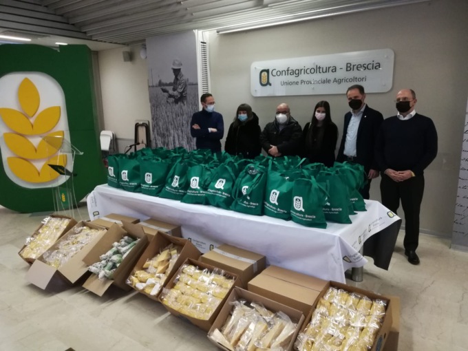 Confagricoltura Brescia al fianco delle famiglie in difficoltà con i prodotti delle aziende agricole locali