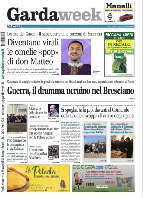 Gardaweek è in edicola. La prima pagina versione bresciana