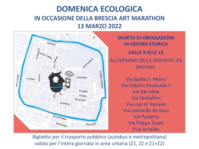 Brescia Art Marathon, in occasione della ventesima edizione torna la Domenica Ecologica
