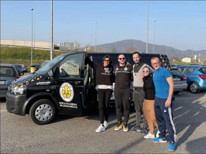 Millenium Brescia mette a disposizione un pulmino per trasporto beni prima necessità in Polonia