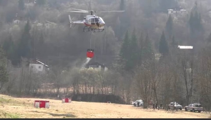 Situazione incendi, le fiamme divampano a Vione