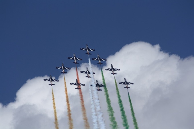 Frecce Tricolori: volo di addestramento a Ghedi