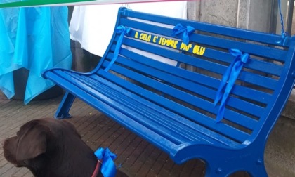 Una panchina blu per l'autismo: inaugurata la nuova seduta