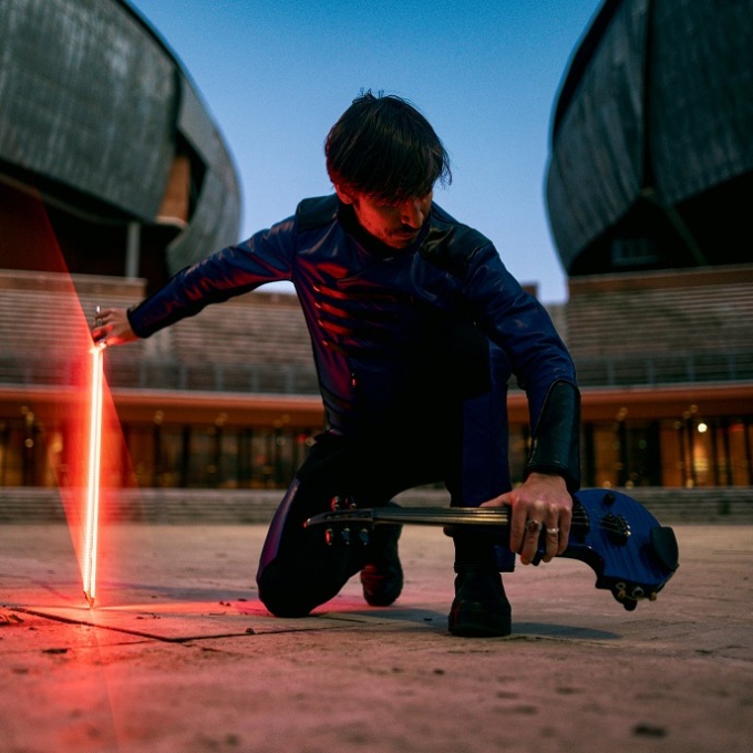 Il violinista bresciano “Jedi”Andrea Casta al Parco della Musica di Roma