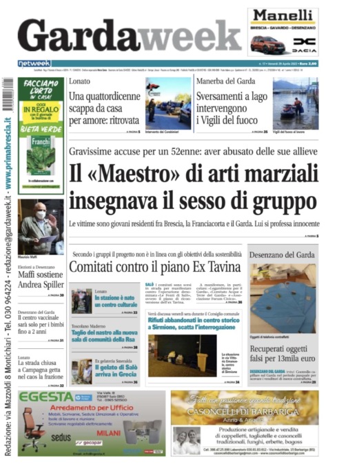 Gardaweek è in edicola. La prima pagina versione bresciana