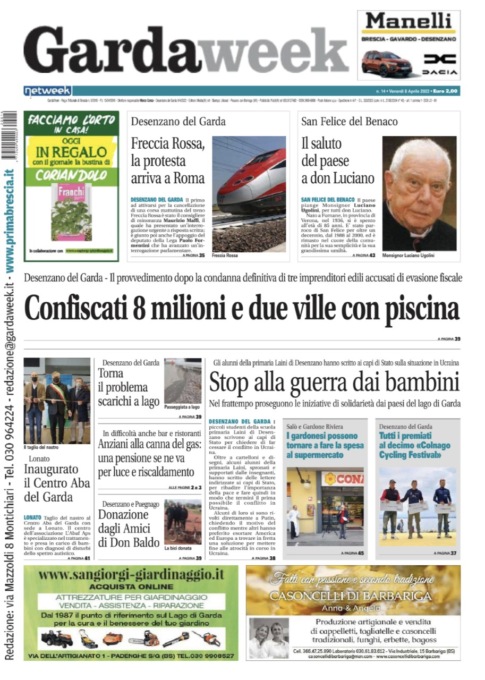 Gardaweek è in edicola. La prima pagina versione bresciana