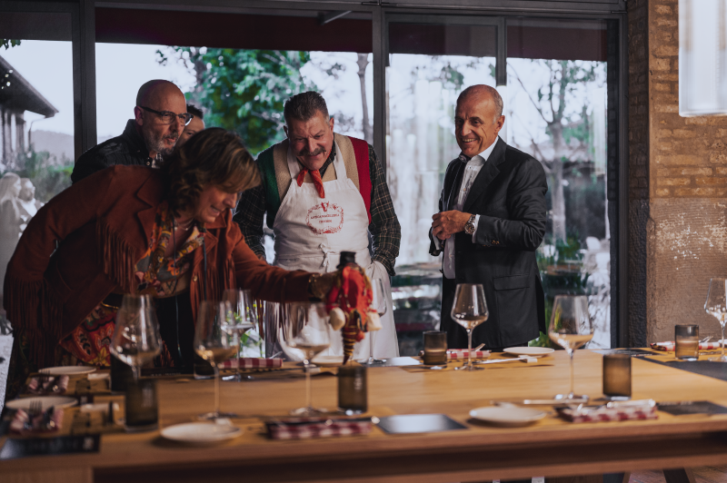 Carmen Moretti, Franco Pepe, Dario Cecchini e Martino de Rosa