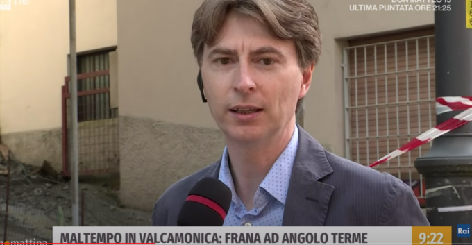 Frana di Angolo Terme, il primo cittadino è intervenuto su Rai 1