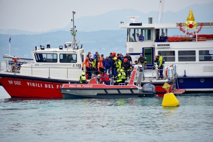 Sirmione ha fatto da scenario ad una maxi esercitazione dei Vigili del Fuoco