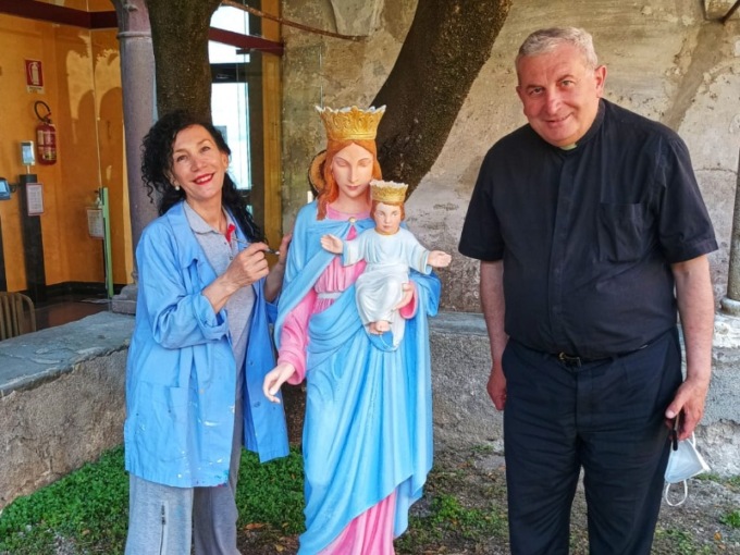 Nuova vita per la statua di Maria Ausiliatrice