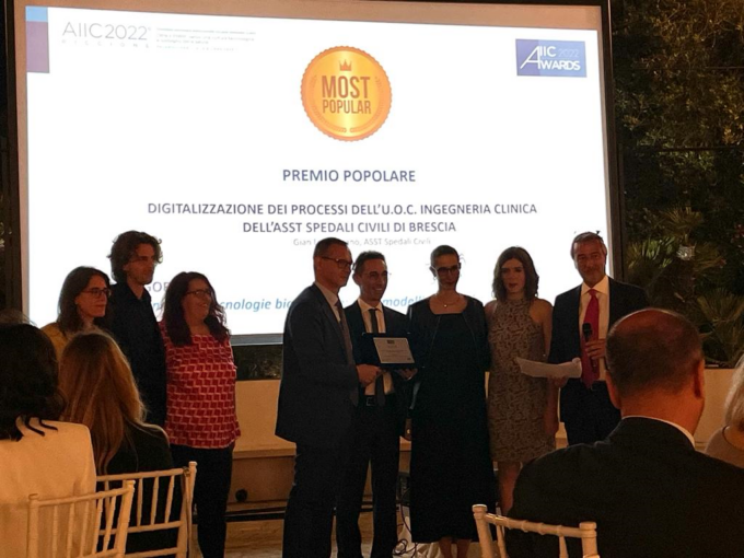 L’ingegneria clinica della Asst Spedali Civili premiata al convegno Aiic