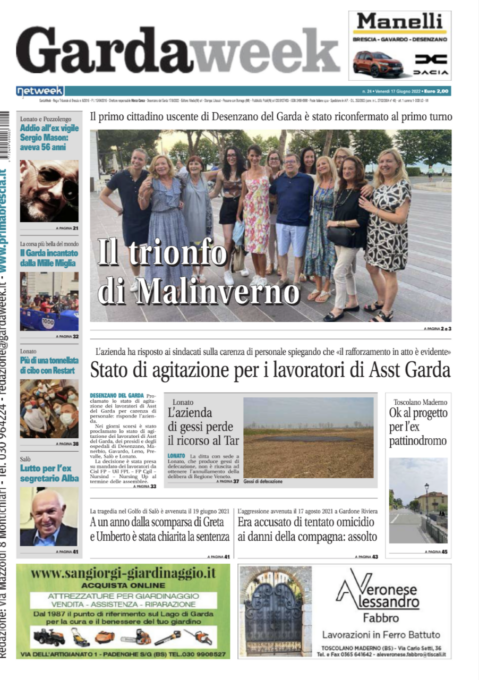 Gardaweek è in edicola. La prima pagina versione bresciana
