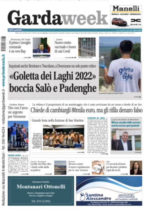 Gardaweek è in edicola. La prima pagina versione bresciana
