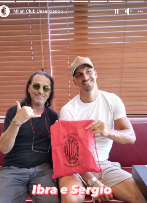 Zlatan Ibrahimovic sul lago di Garda…per un caffè