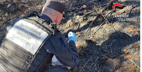 Incendio boschivo nel Parco Alto Garda Bresciano: due persone denunciate