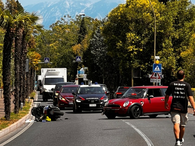 Brutta caduta in moto, arriva l’elisoccorso