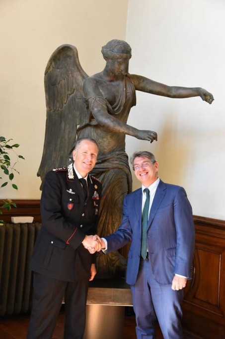 Il comandante provinciale Iemma saluta Brescia